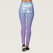 "Eat My Bubbles" Blau/Lila Waage Swim Life Leggings (Rückseite)