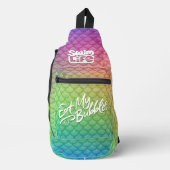 "Eat My Bubbles" Regenbogenwaage Swim Life Crossbody Bag (Vorderseite)