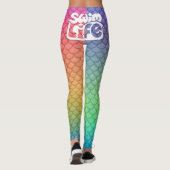 "Eat My Bubbles" Regenbogenwaage Swim Life Leggings (Rückseite)