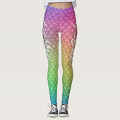 "Eat My Bubbles" Regenbogenwaage Swim Life Leggings (Vorderseite)