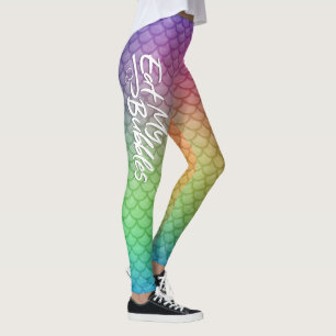 "Eat My Bubbles" Regenbogenwaage Swim Life Leggings