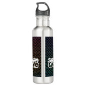 "Eat My Bubbles" Schwarz/Regenbogenwaage Swim Life Edelstahlflasche (Rückseite)