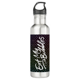 "Eat My Bubbles" Schwarz/Regenbogenwaage Swim Life Edelstahlflasche