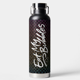 "Eat My Bubbles" Schwarz/Regenbogenwaage Swim Life Trinkflasche