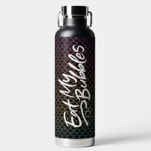 "Eat My Bubbles" Schwarz/Regenbogenwaage Swim Life Trinkflasche