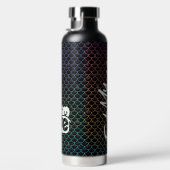 "Eat My Bubbles" Schwarz/Regenbogenwaage Swim Life Trinkflasche (Rechts)