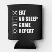 Eat, No Sleep, Game, Repeat - Funny Video Gamer Dosenkühler (Rückseite)