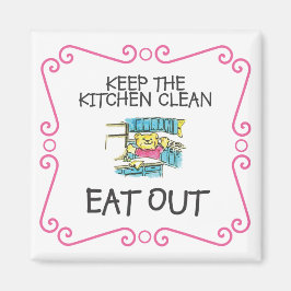 Eat Out Teddy Bear Magnet