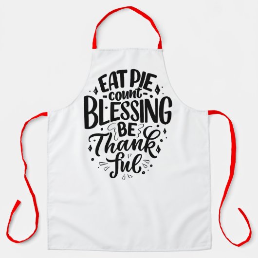 Eat Pie Count Blessing Schürze (Vorderseite)