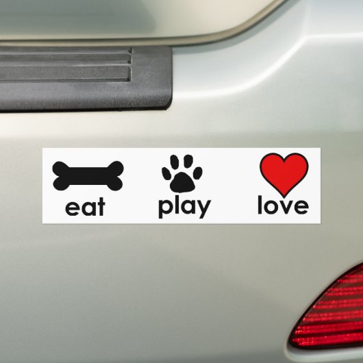 Eat.Play.Love. Autoaufkleber (Auf Auto)