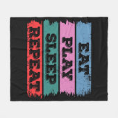 Eat.Play.Sleep.Repeat Fleecedecke (Vorderseite (Horizontal))