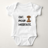 Eat.Poop. Meditieren Sie Baby Strampler (Vorderseite)