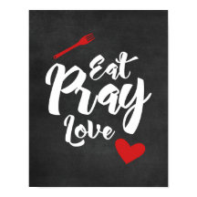 Eat Pray Liebe - Kitchen - Black Poster