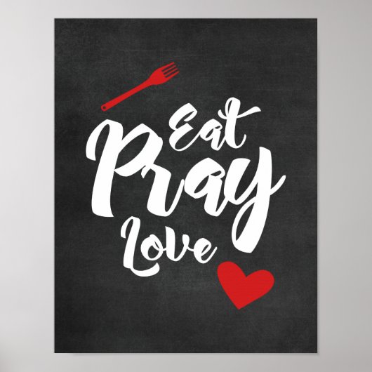 Eat Pray Liebe - Kitchen - Black Poster (Vorne)