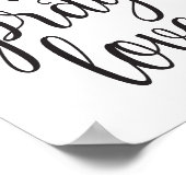 Eat Pray Liebe Typografie Literaturkoch Küche Poster (Ecke)