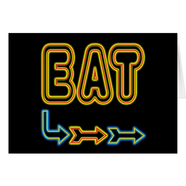 Eat Retro Neon Sign Art (Vorderseite (Horizontal))