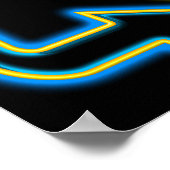 Eat Retro Neon signieren Kunst drucken Poster (Ecke)