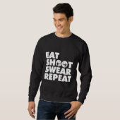 Eat Shoot Repeat Swear Archery Bow Hunting Funny Sweatshirt (Vorne ganz)