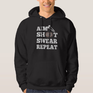 Eat Shoot Swear Wiederholen Vintage Darts Board Da Hoodie