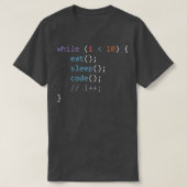 Eat Sleap Code Repeat, Entwickler-Computer Science T-Shirt (Design vorne)