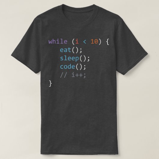 Eat Sleap Code Repeat, Entwickler-Computer Science T-Shirt (Design vorne)