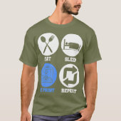 Eat Sleep 3D Print Repeat 3D Printing 3D Printer T-Shirt (Vorderseite)