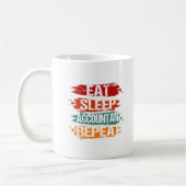 Eat, Sleep, Accountant, Repeat Kaffeetasse (Links)