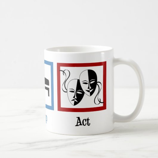 Eat Sleep Act Funny Actor Theater Kaffeetasse (Rechts)