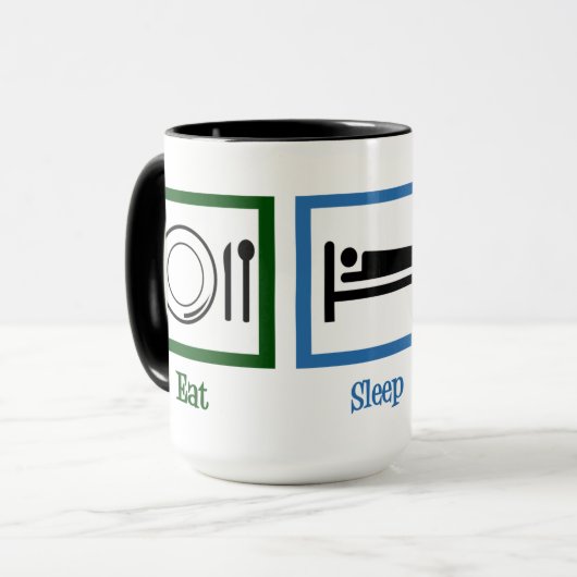 Eat Sleep Act Funny Schauspieler Tasse (Vorderseite Links)