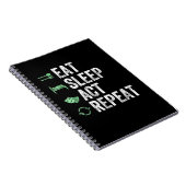 Eat Sleep Act Repeat - Schauspiel T Actors Notizblock (Rechte Seite)