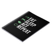 Eat Sleep Act Repeat - Schauspiel T Actors Notizblock (Linke Seite)