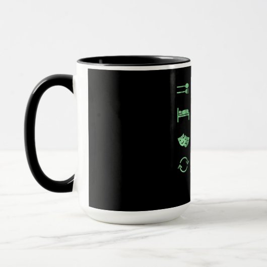 Eat Sleep Act Repeat - Schauspiel T Actors Tasse (Links)