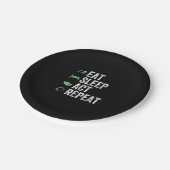 Eat Sleep Act Wiederholung Schauspieler Schauspiel Pappteller (Schrägansicht)