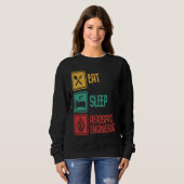 Eat Sleep Aerospace Engineering  Engineer  Graphic Sweatshirt (Vorne ganz)
