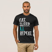 Eat Sleep AI Wiederholung T-Shirt (Vorne ganz)
