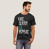 Eat Sleep AI Wiederholung T-Shirt (Vorne ganz)