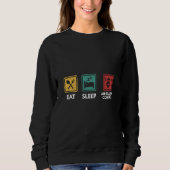 Eat Sleep Air Traffic Control Airplane Controller Sweatshirt (Vorderseite)