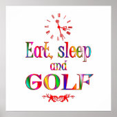 Eat, Sleep and Golf Poster (Vorne)