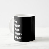 Eat Sleep Anime Gaming Repeat Kawaii Otaku Anime Kaffeetasse (Vorderseite Links)