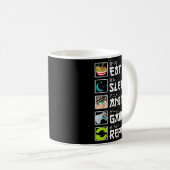 Eat Sleep Anime Gaming Repeat Kawaii Otaku Anime M Kaffeetasse (VorderseiteRechts)