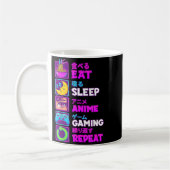 Eat Sleep Anime Gaming Repeat Kawaii Otaku Anime M Kaffeetasse (Links)