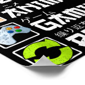 Eat Sleep Anime Gaming Repeat Kawaii Otaku Anime M Poster (Ecke)