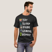 Eat Sleep Anime Gaming Repeat Kawaii Otaku Anime M T-Shirt (Vorne ganz)