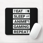 Eat Sleep Anime Gaming Wiederholung Otaku Gamer Sp Mousepad (Mit Mouse)