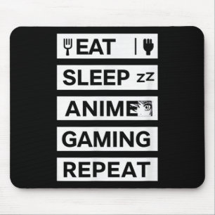 Eat Sleep Anime Gaming Wiederholung Otaku Gamer Sp Mousepad
