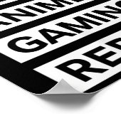 Eat Sleep Anime Gaming Wiederholung Otaku Gamer Sp Poster (Ecke)