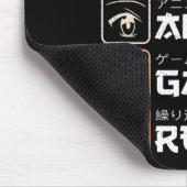 Eat Sleep Anime Gaming Wiederholung Spaß Otaku Gam Mousepad (Ecke)