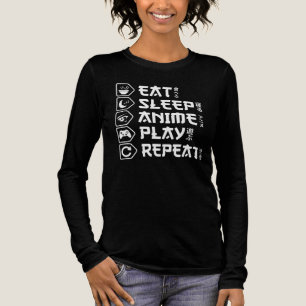 Eat Sleep Anime Play Repeat Otaku Anime Lebensstil Tri-Blend Shirt