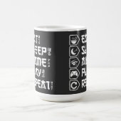 Eat Sleep Anime Play Repeat Otaku Anime Lifestyle Kaffeetasse (Mittel)
