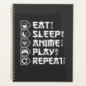 Eat Sleep Anime Play Repeat Otaku Anime Lifestyle Planer (Vorderseite)